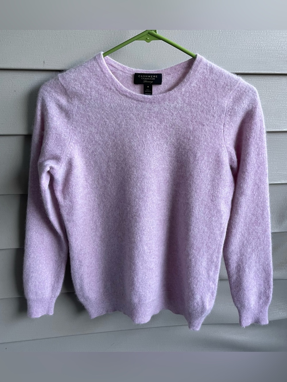 Charter Club Womens Cashmere Sweater Size M Purple Crew Neck Old Money Capsule